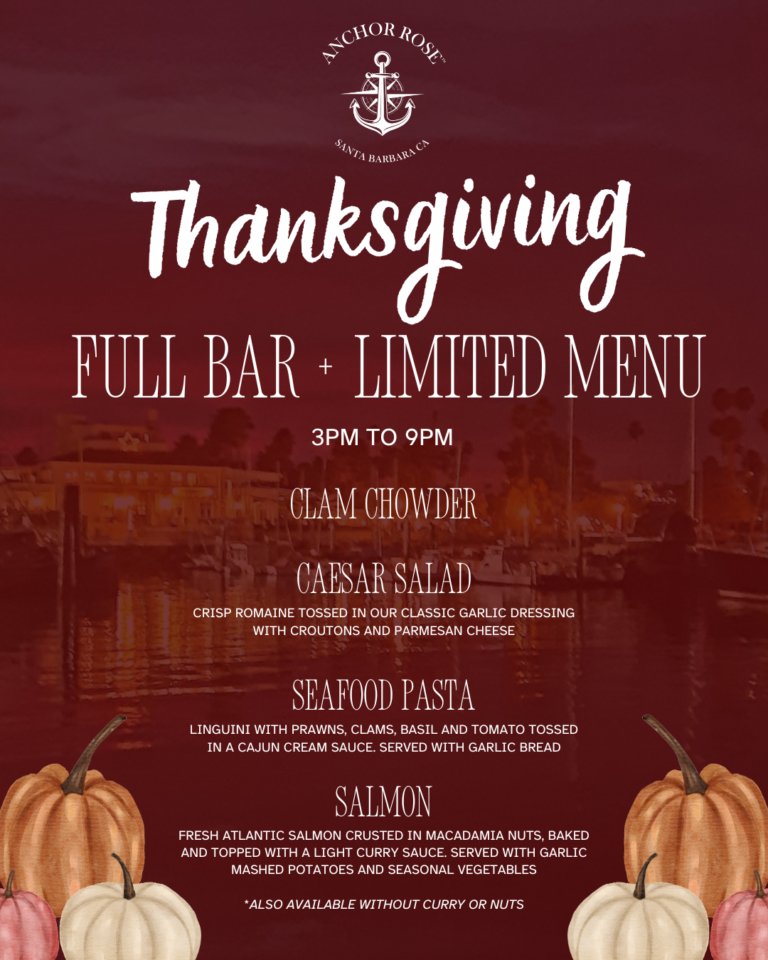 Thanksgiving full bar and limited time menu